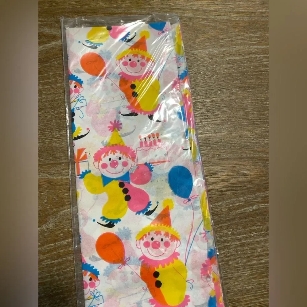 Vintage Clown Retro Pastel Novelty Gift Party Tissue Paper